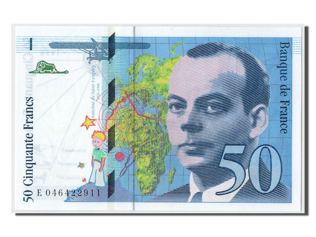 Biljet, Frankrijk, 50 Francs, 50 F 1992-1999 ''St Exupéry'', 1996, NIEUW