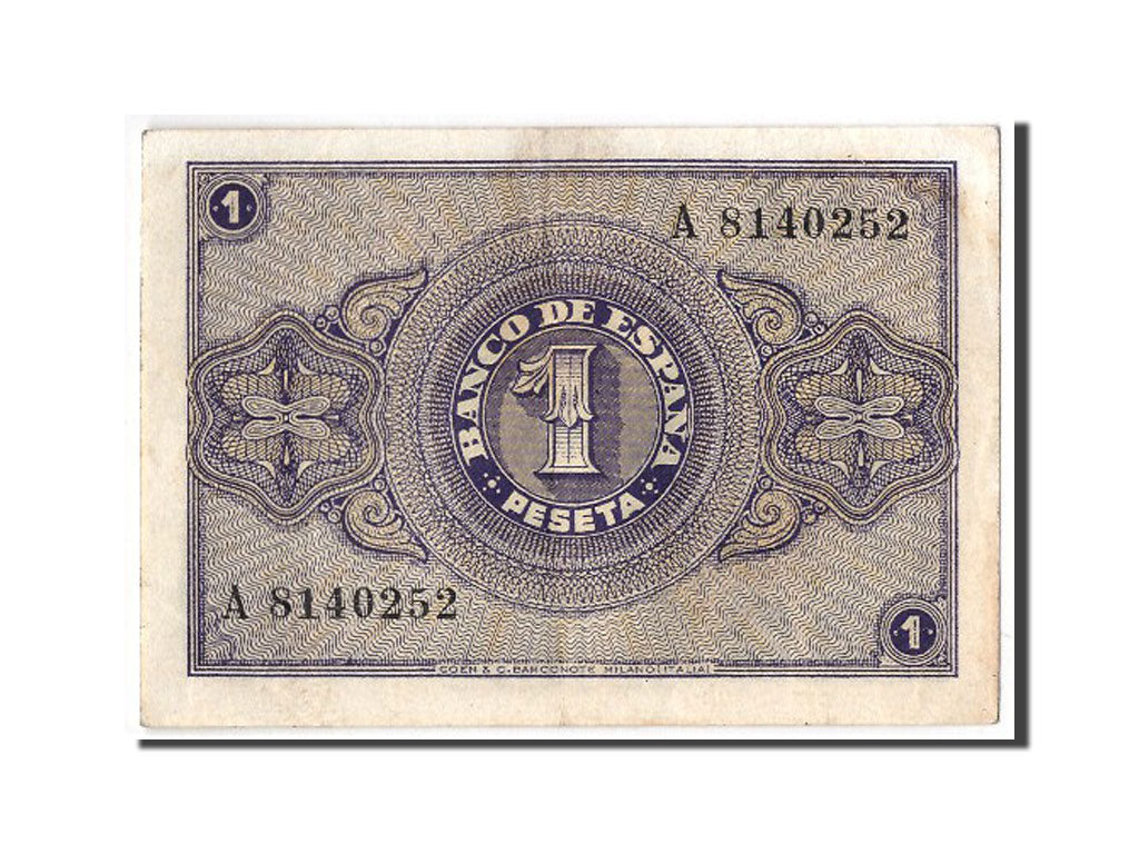 Banconote, Spagna, 1 Peseta, 1938, 1938-04-30, SPL