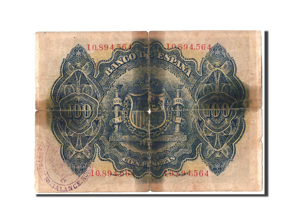 Banknote, Spain, 100 Pesetas, 1906, 1906-06-30, VF(20-25)