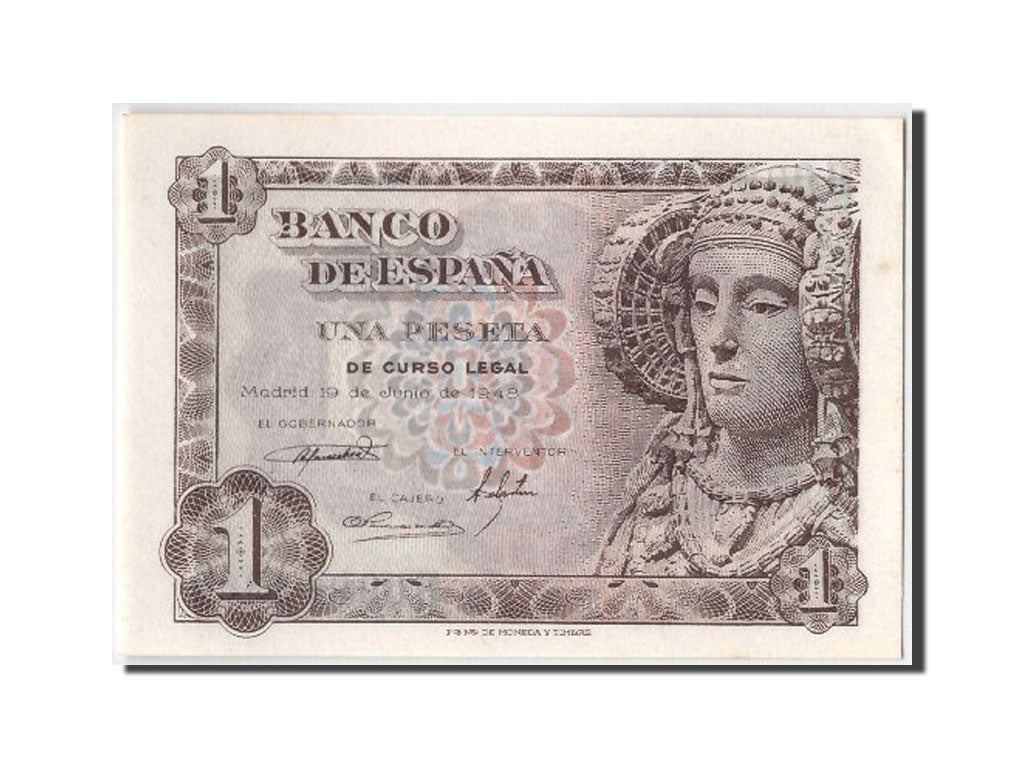 Banconote, Spagna, 1 Peseta, 1948, 1948-06-19, FDS