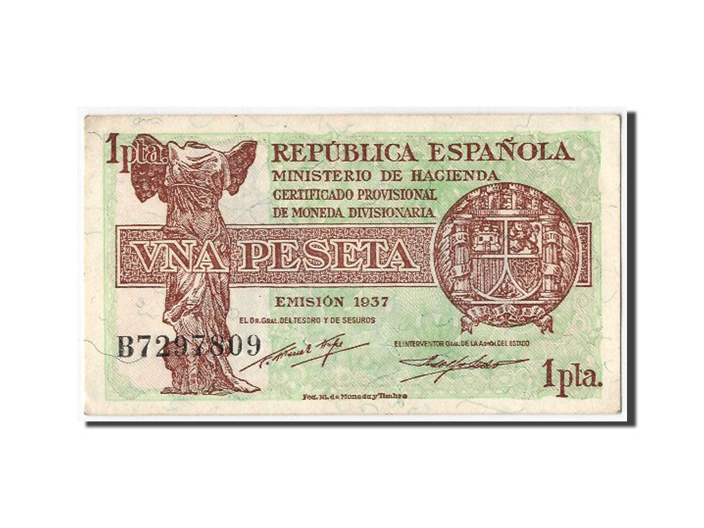 Banconote, Spagna, 1 Peseta, 1937, FDS