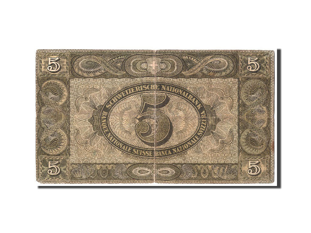 Banknote, Switzerland, 5 Franken, 1936, 1936-11-22, VF(30-35)