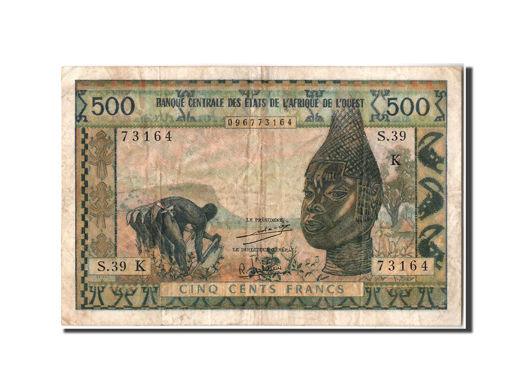 Banconote, Stati dell'Africa occidentale, 500 Francs, MB+