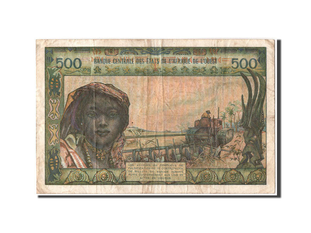 Banconote, Stati dell'Africa occidentale, 500 Francs, MB+