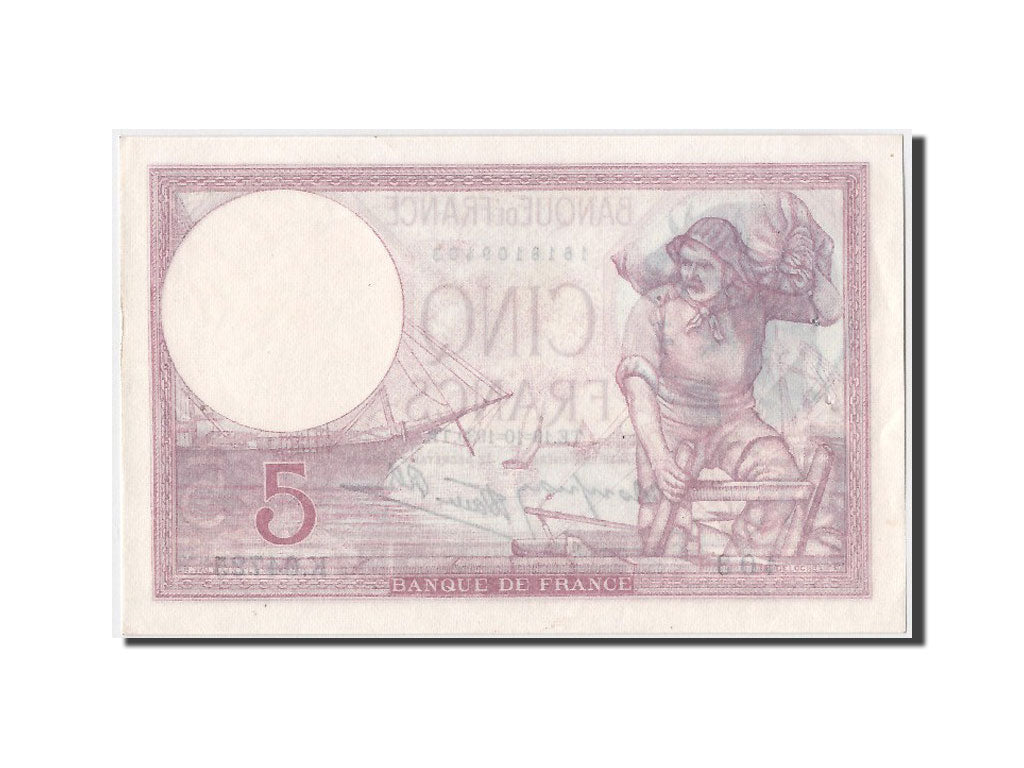 Biljet, Frankrijk, 5 Francs, 5 F 1917-1940 ''Violet'', 1939, 1939-10-19, SPL