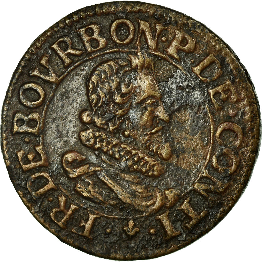 Coin, FRENCH STATES, CHATEAU-RENAUD, 2 Deniers, Tournois, EF(40-45), Copper