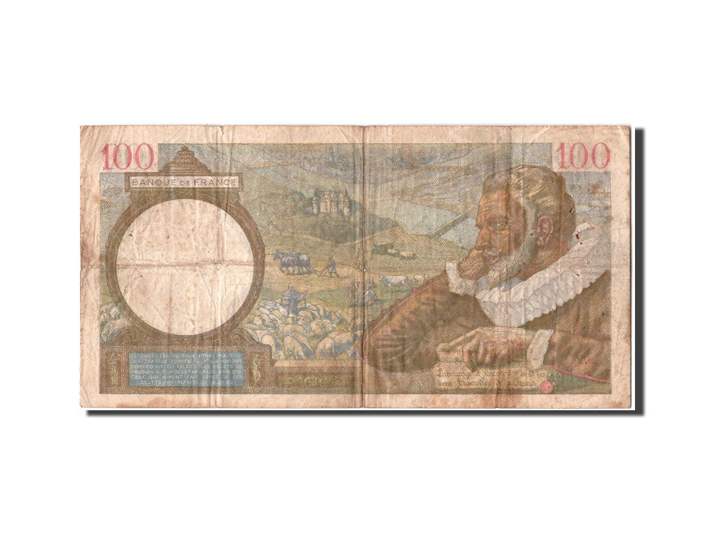 Banknote, France, 100 Francs, 100 F 1939-1942 ''Sully'', 1941, 1941-06-19