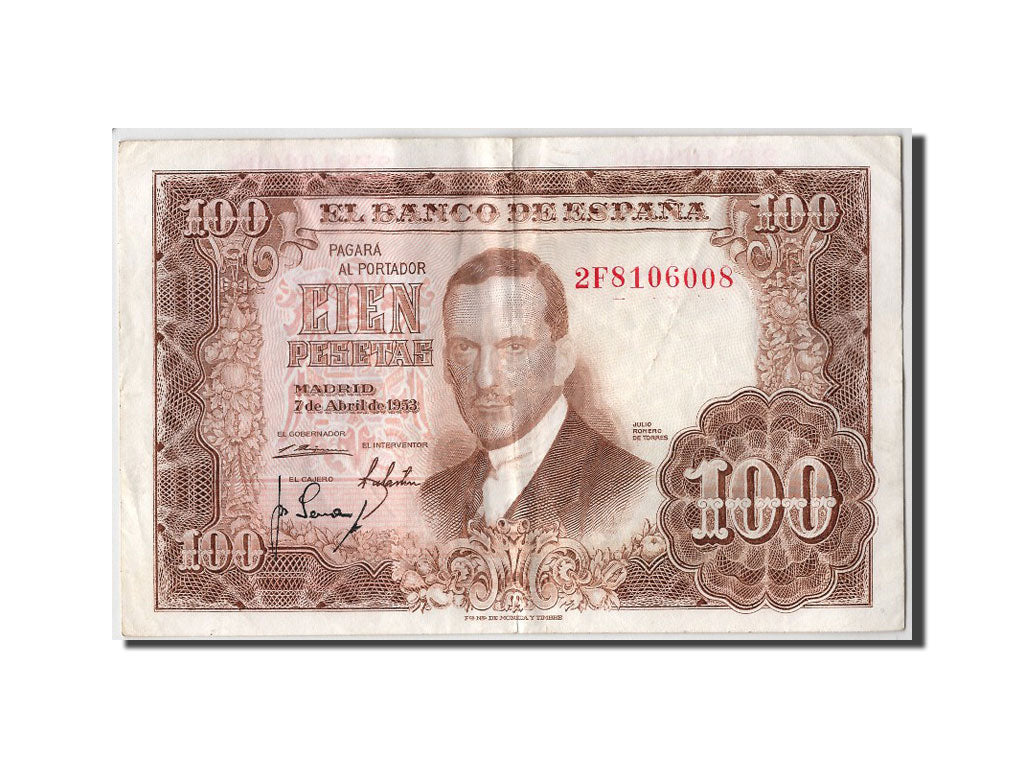 Billete, 100 Pesetas, 1953, España, 1953-04-07, MBC