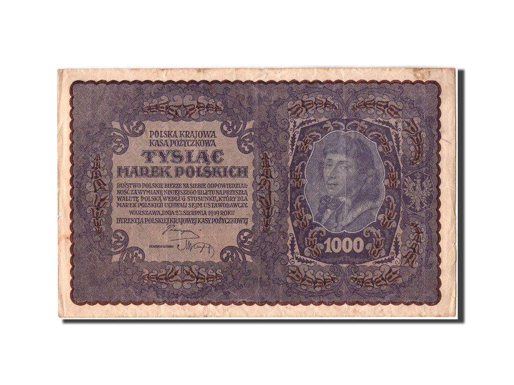 Billet, Pologne, 1000 Marek, 1919, 1919-08-23, TTB