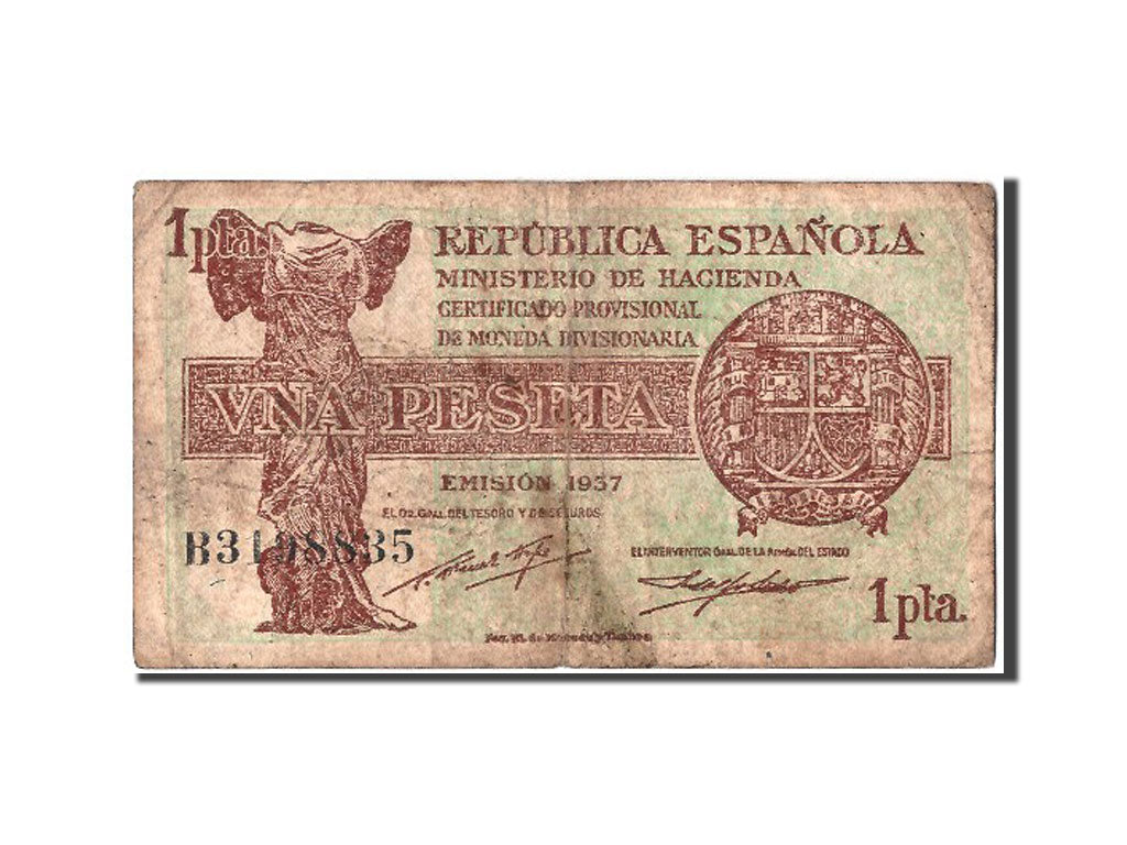 Geldschein, Spanien, 1 Peseta, 1937, S
