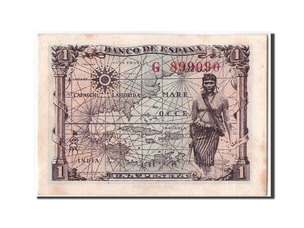 Billete, 1 Peseta, 1945, España, 1945-06-15, SC