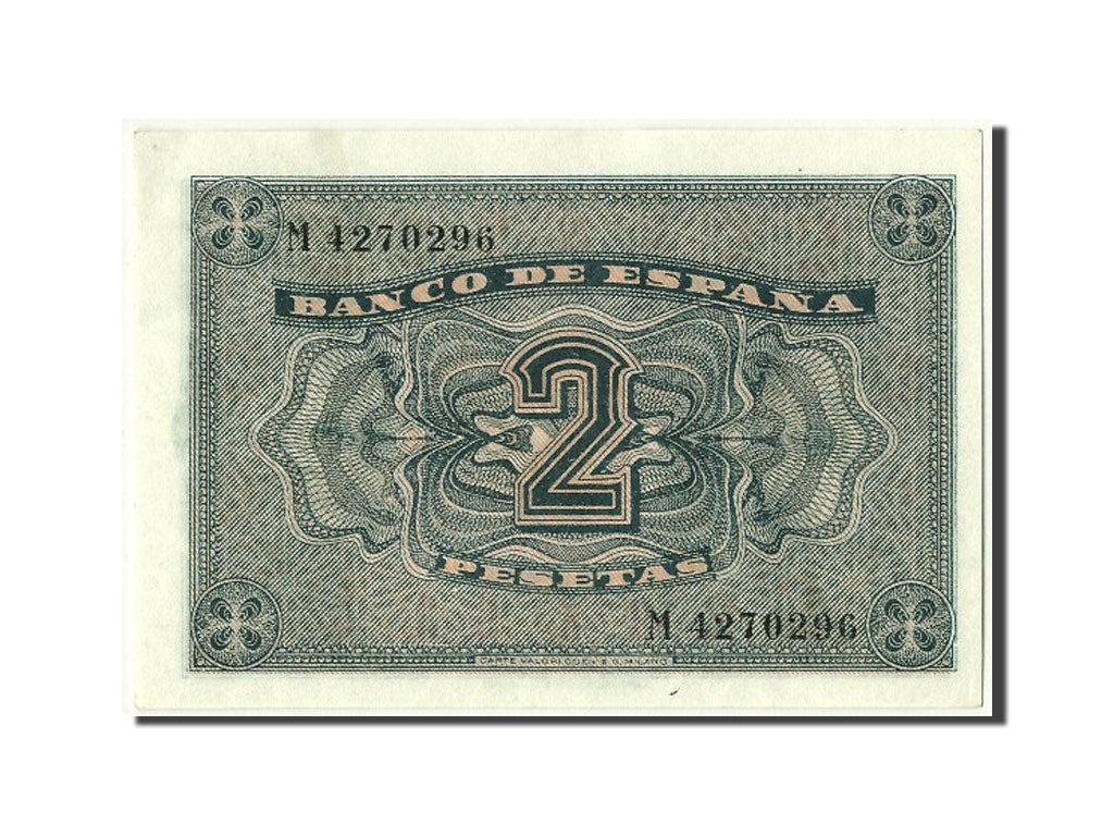 Banconote, Spagna, 2 Pesetas, 1938, FDS