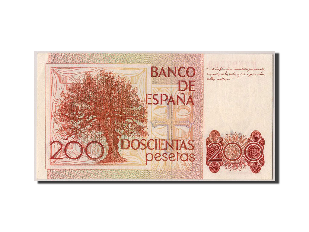 Biljet, Spanje, 200 Pesetas, 1980, 1980-09-16, NIEUW