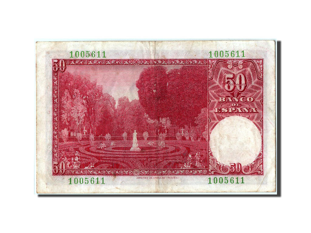 Biljet, Spanje, 50 Pesetas, 1951, 1951-12-31, SUP