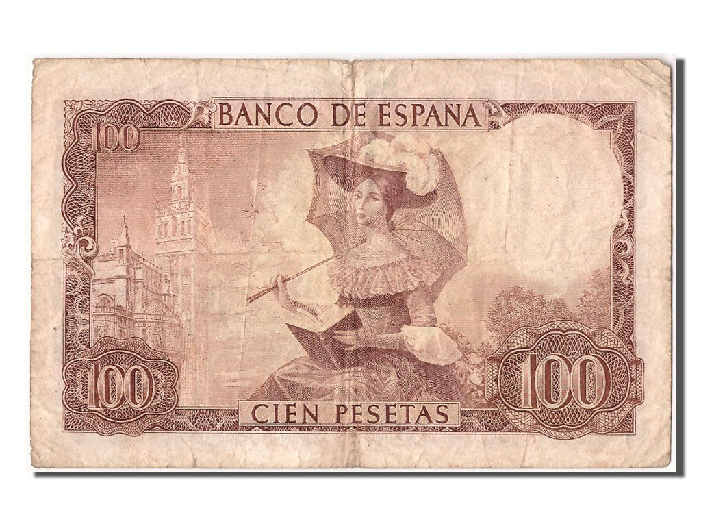 Banknot, Hiszpania, 100 Pesetas, 1965, 1965-11-19, VF(30-35)