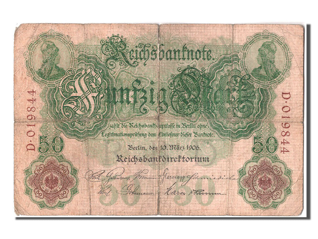 Banknote, Germany, 50 Mark, 1906, 1906-03-10, KM:26a, VF(20-25)