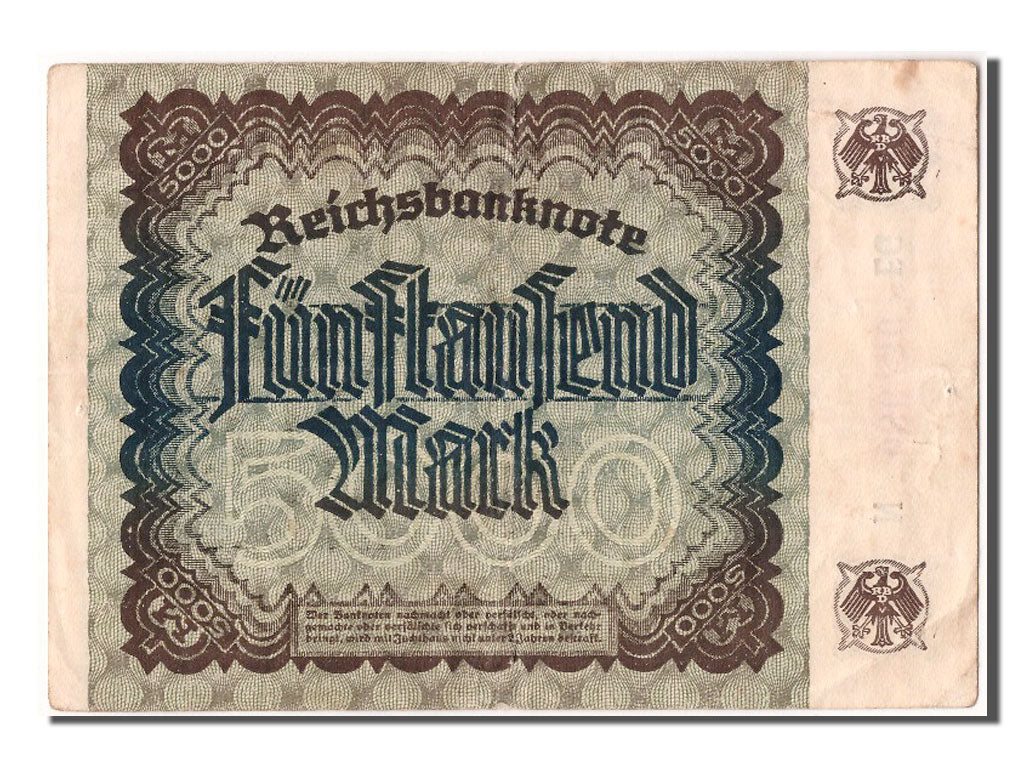 Geldschein, Deutschland, 5000 Mark, 1922, 1922-12-02, SS
