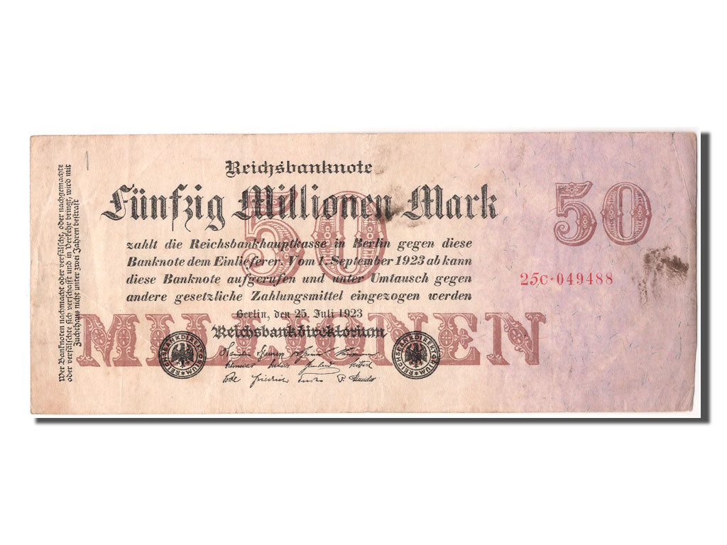 Geldschein, Deutschland, 50 Millionen Mark, 1923, 1923-07-25, SS