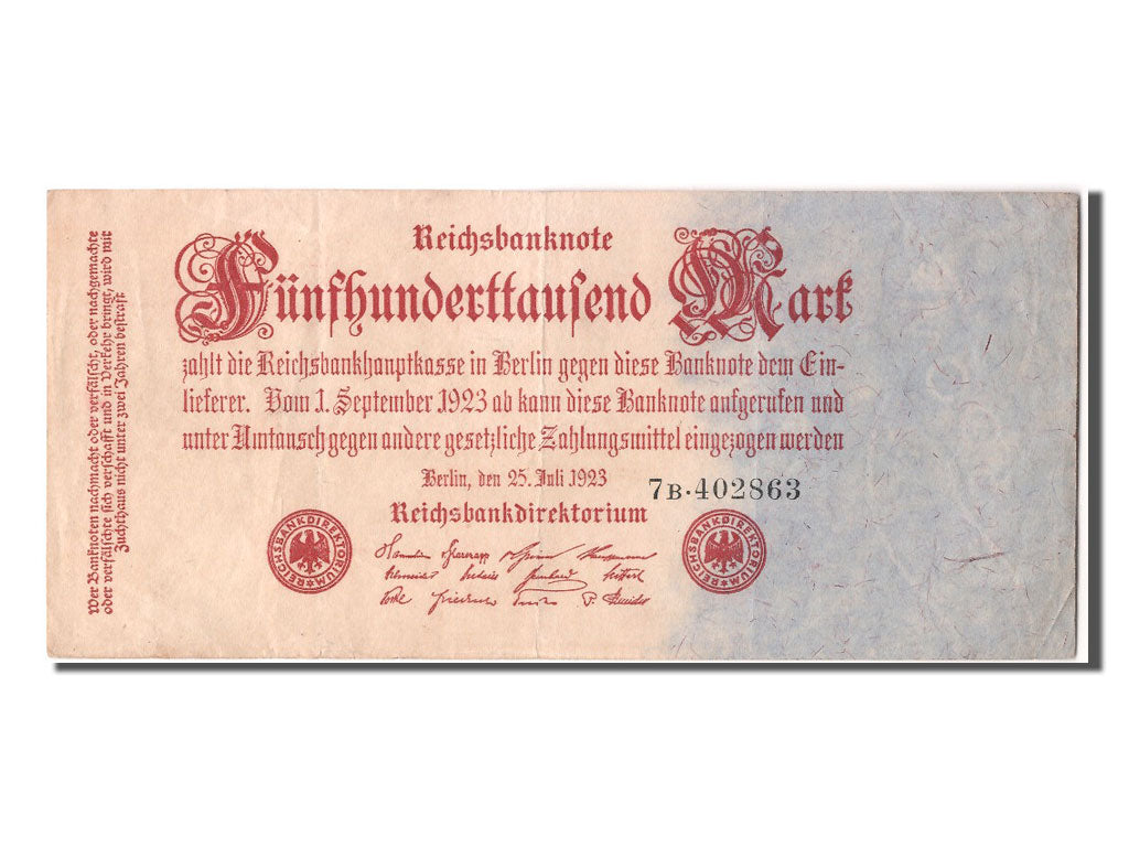 Geldschein, Deutschland, 500,000 Mark, 1923, 1923-07-25, SS