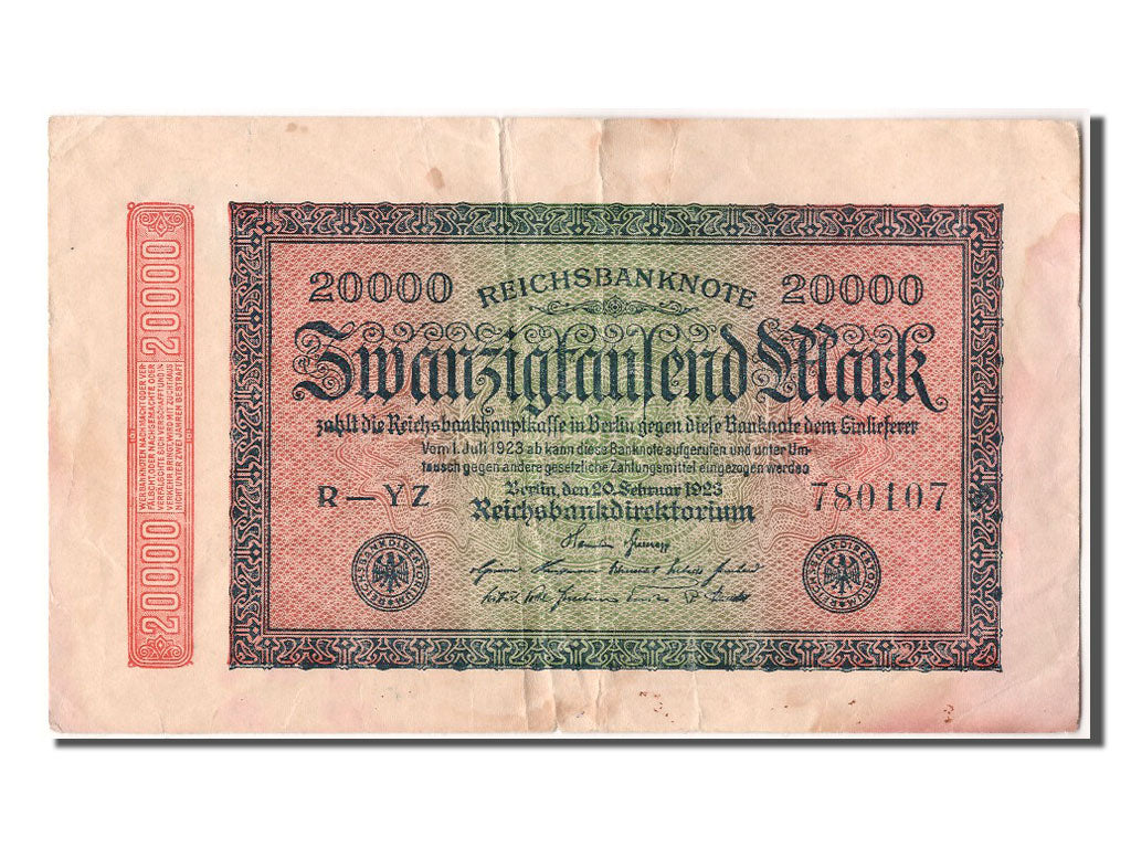 Geldschein, Deutschland, 20,000 Mark, 1923, 1923-02-20, S+