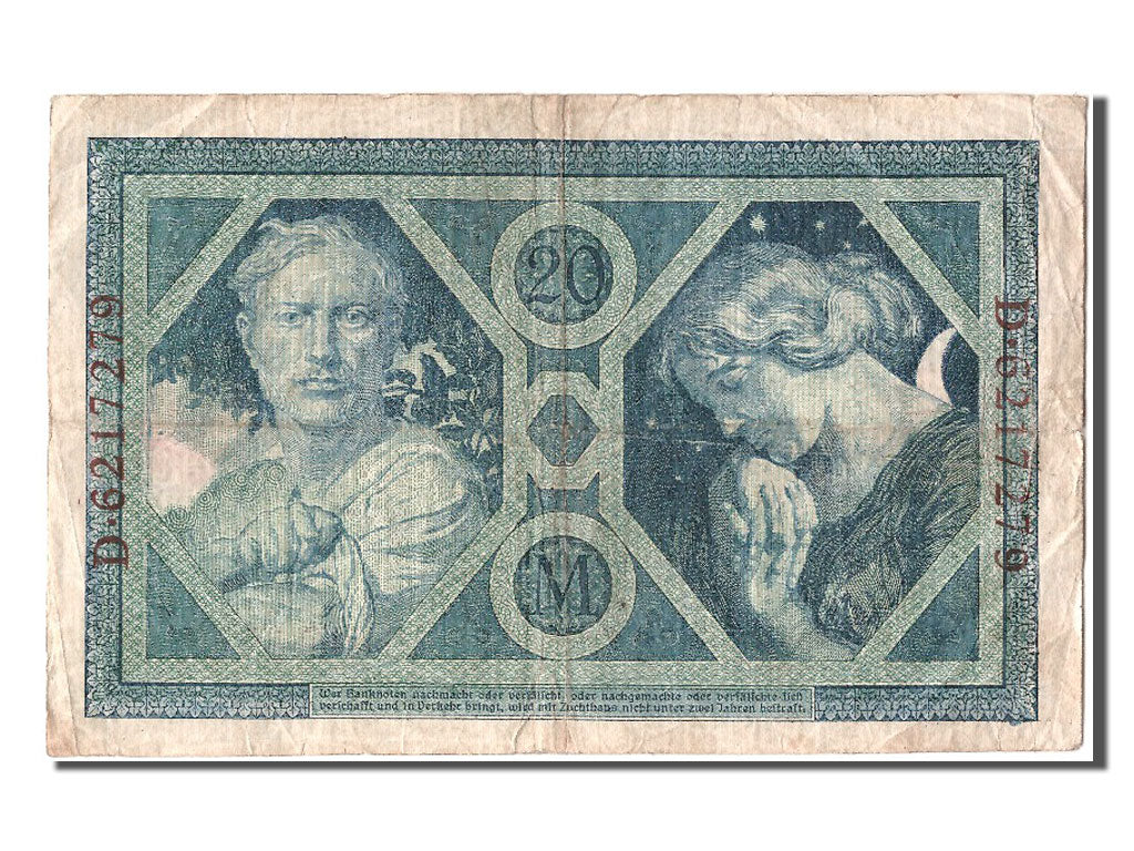 Banknot, Niemcy, 20 Mark, 1915, 1915-11-04, VF(30-35)