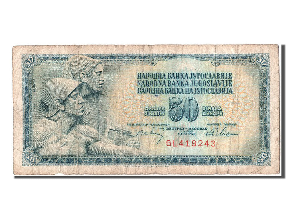 Banconote, Iugoslavia, 50 Dinara, 1968, 1968-05-01, MB