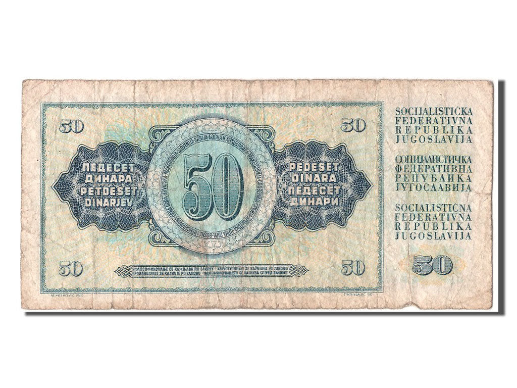 Banconote, Iugoslavia, 50 Dinara, 1968, 1968-05-01, MB