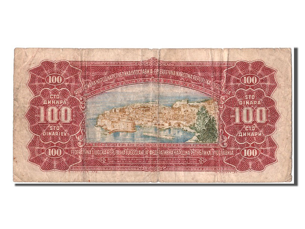 Banconote, Iugoslavia, 100 Dinara, 1955, 1955-05-01, B+