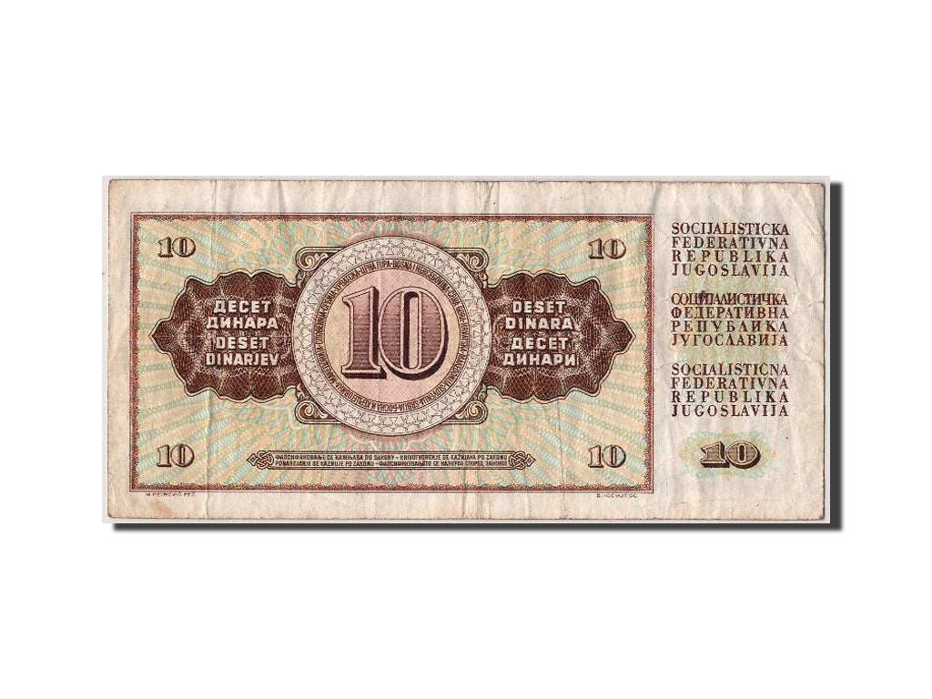 Banconote, Iugoslavia, 10 Dinara, 1981, 1981-11-04, BB
