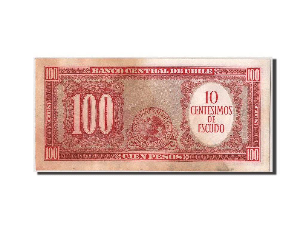 Billet, Chile, 10 Centesimos on 100 Pesos, SUP