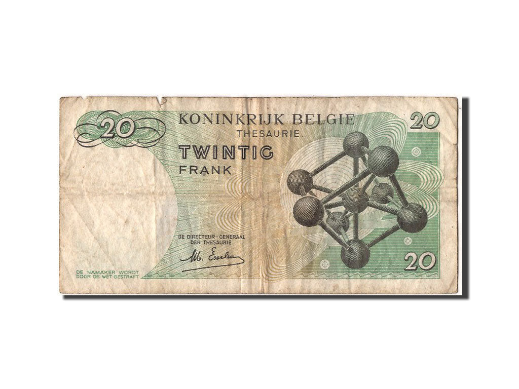 Banknote, Belgium, 20 Francs, 1964, 1964-06-15, VF(20-25)