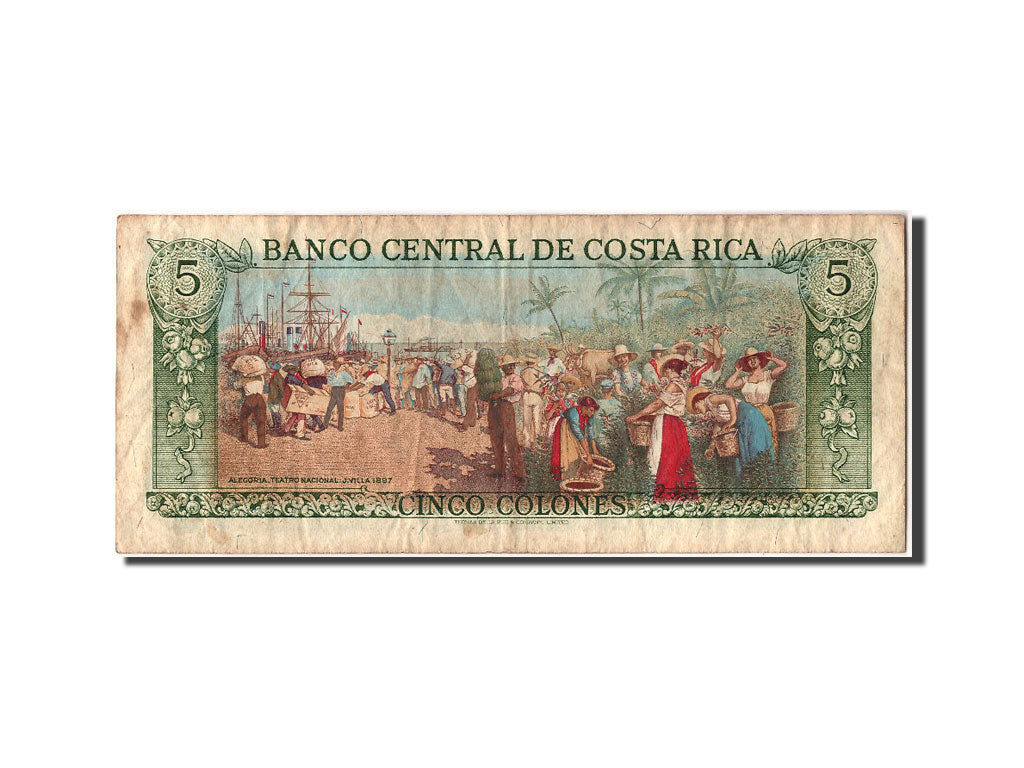 Banknote, Costa Rica, 5 Colones, 1981, 1981-03-12, VF(20-25)