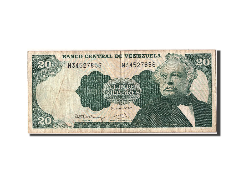 Billete, 20 Bolivares, 1992, Venezuela, 1992-12-08, MBC