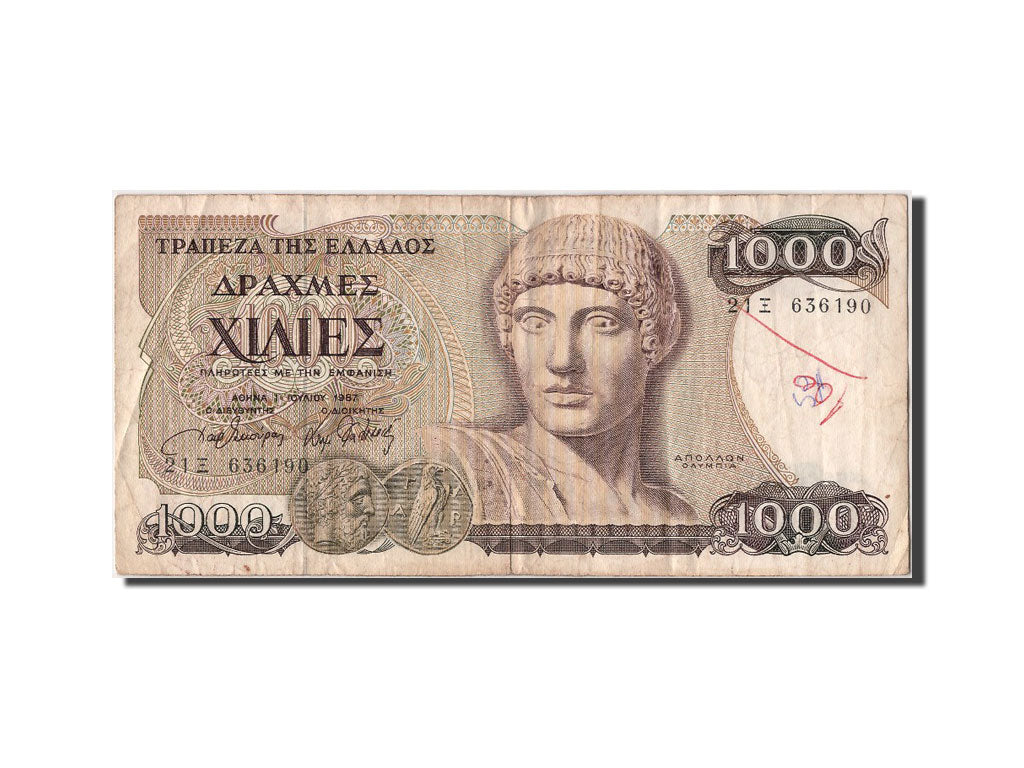 Banconote, Grecia, 1000 Drachmaes, 1987, 1987-07-01, BB