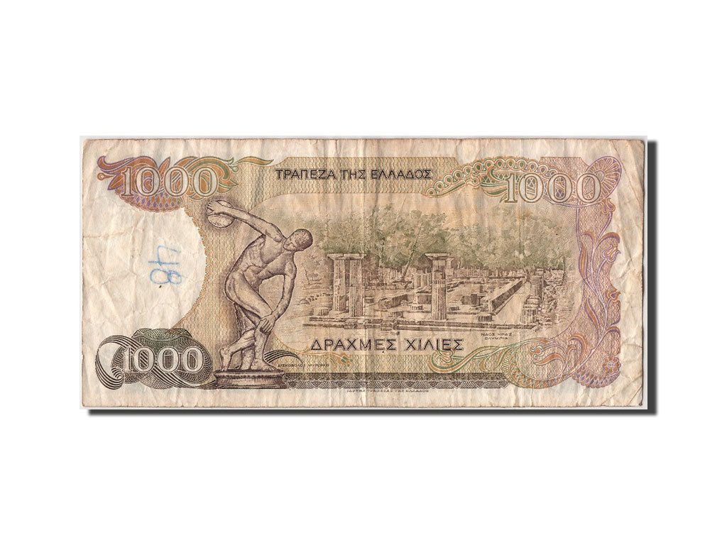Banconote, Grecia, 1000 Drachmaes, 1987, 1987-07-01, MB+