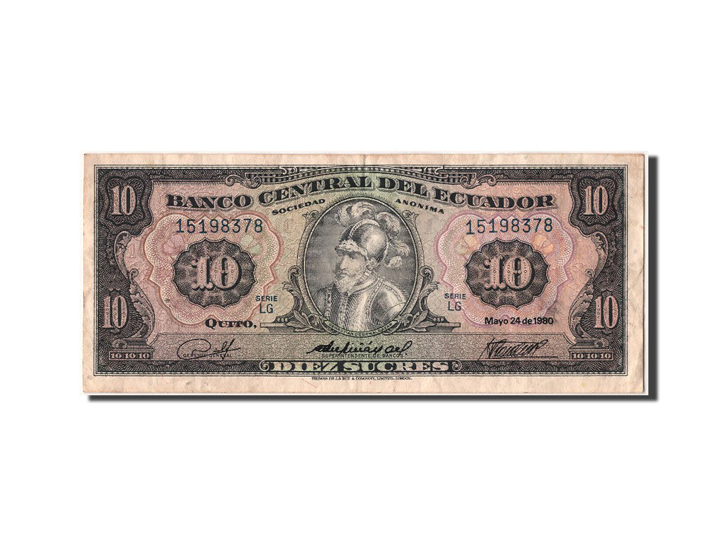 Billete, 10 Sucres, 1980, Ecuador, 1980-05-24, MBC