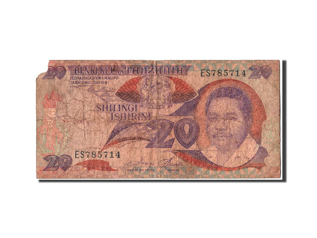 Billet, Tanzania, 20 Shilingi, B