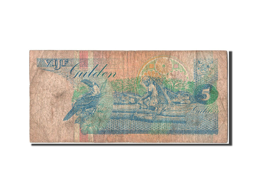 Geldschein, Suriname, 5 Gulden, 1991, 1991-07-09, S