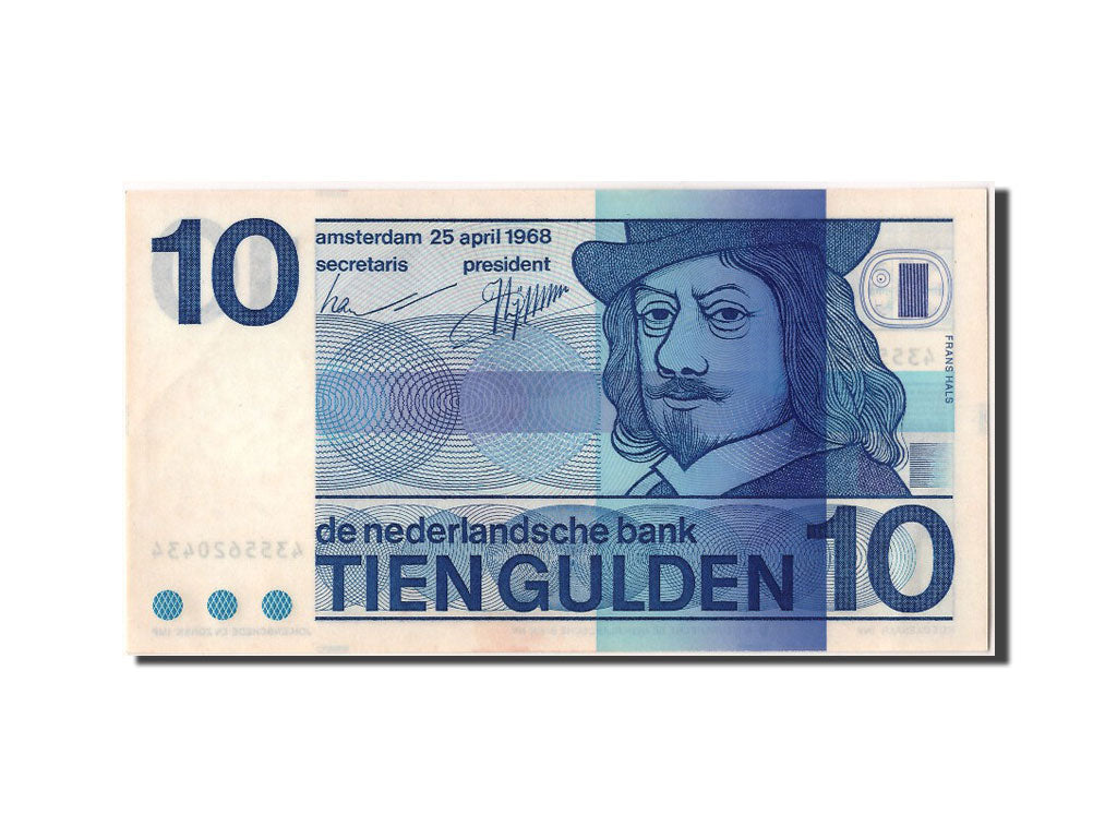 Billete, 10 Gulden, 1968, Países Bajos, 1968-04-25, UNC