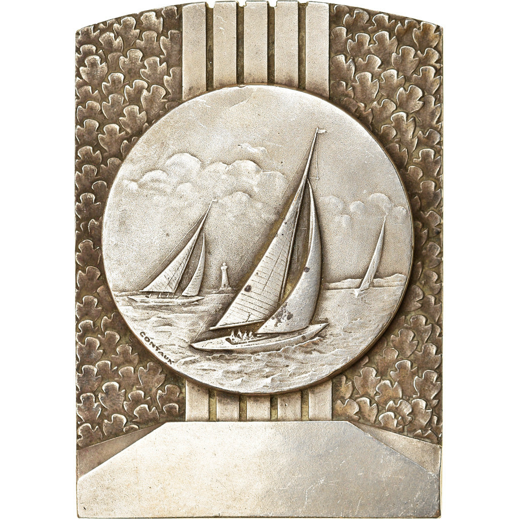 France, Medal, Sport, Voile, Shipping, Contaux, EF(40-45), Silvered bronze