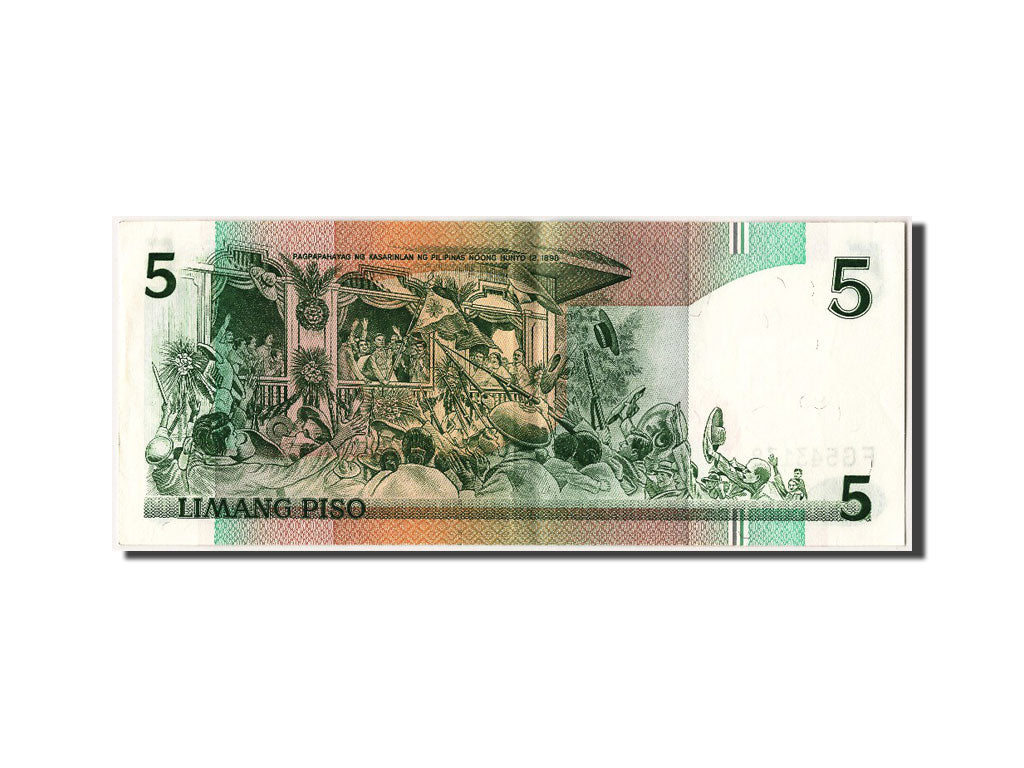Banknote, Philippines, 5 Piso, AU(55-58)