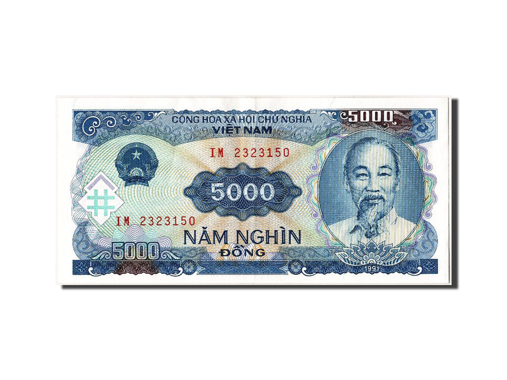 Banknot, Wiet Nam, 5000 D<ox>ng, 1991, UNC(60-62)
