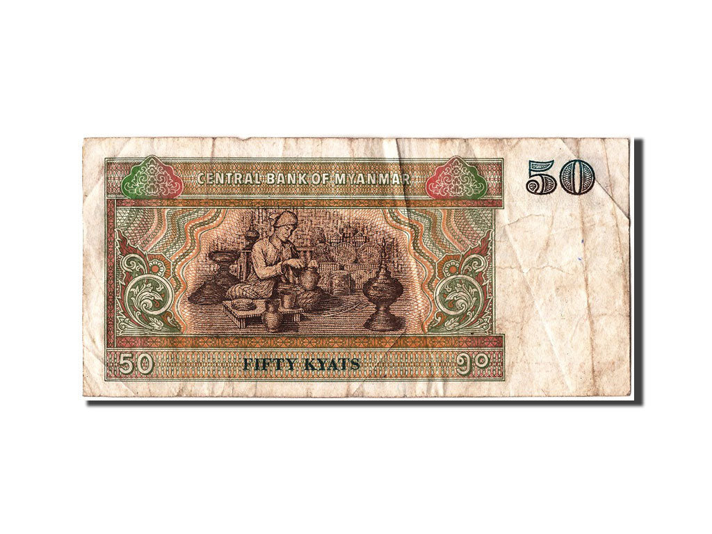 Banconote, Myanmar, 50 Kyats, MB
