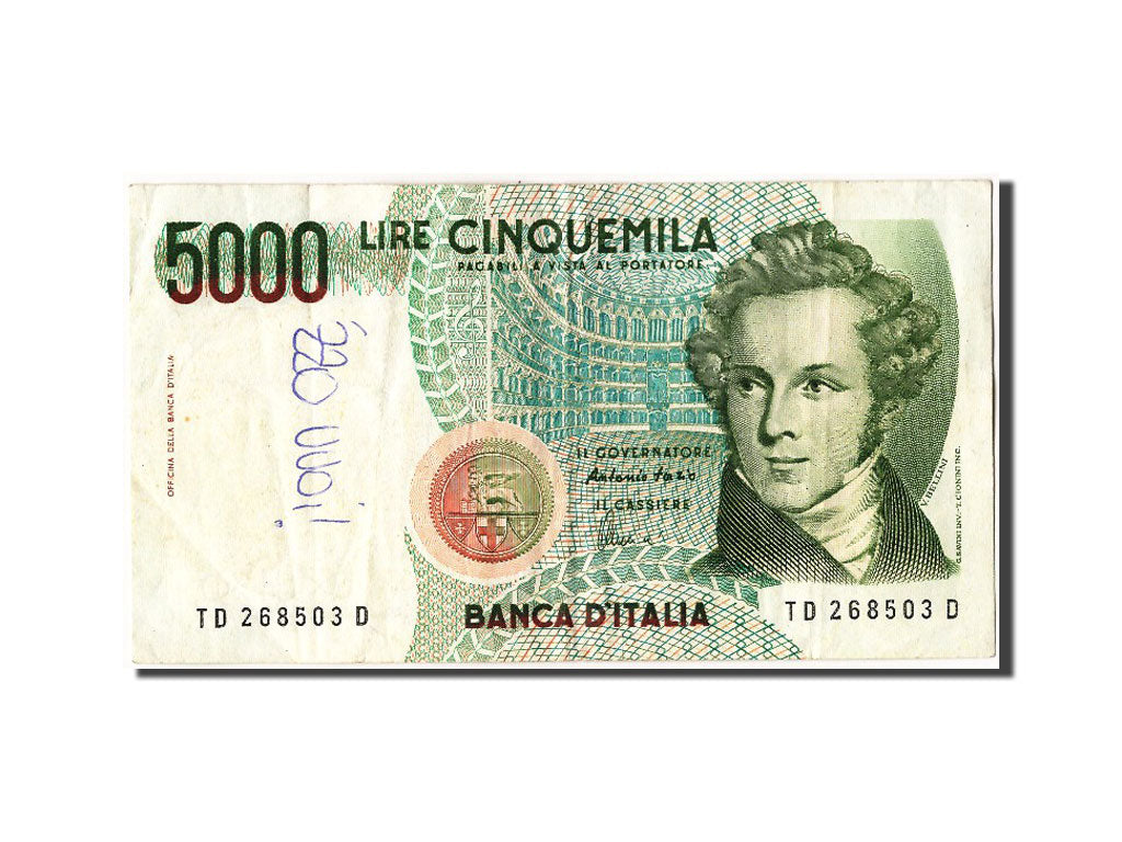 Banconote, Italia, 5000 Lire, 1985, 1985-01-04, BB