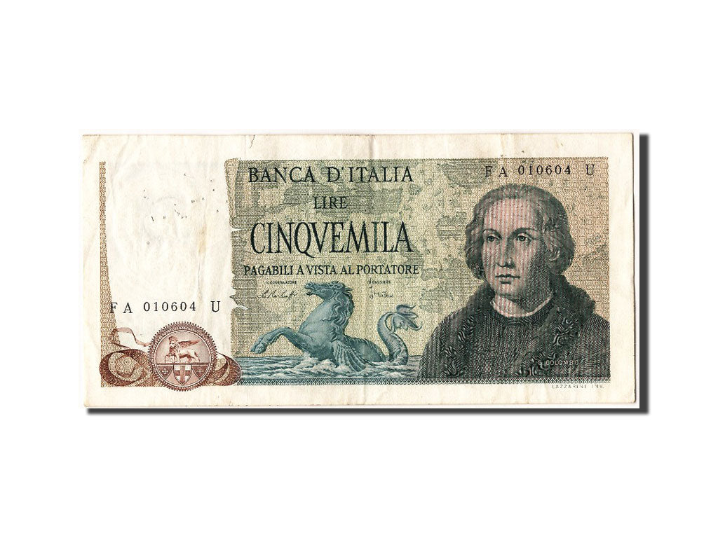 Geldschein, Italien, 5000 Lire, 1977, 1977-11-10, SS