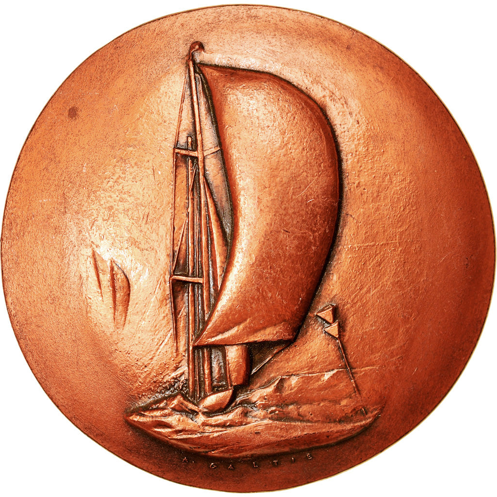 Frankrijk, Medaille, Sport, Voile, Shipping, 1980, Galtié, PR, Koper