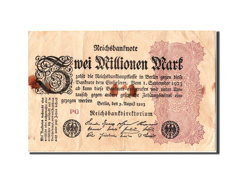 Banknote, Germany, 2 Millionen Mark, 1923, 1923-08-09, VF(20-25)