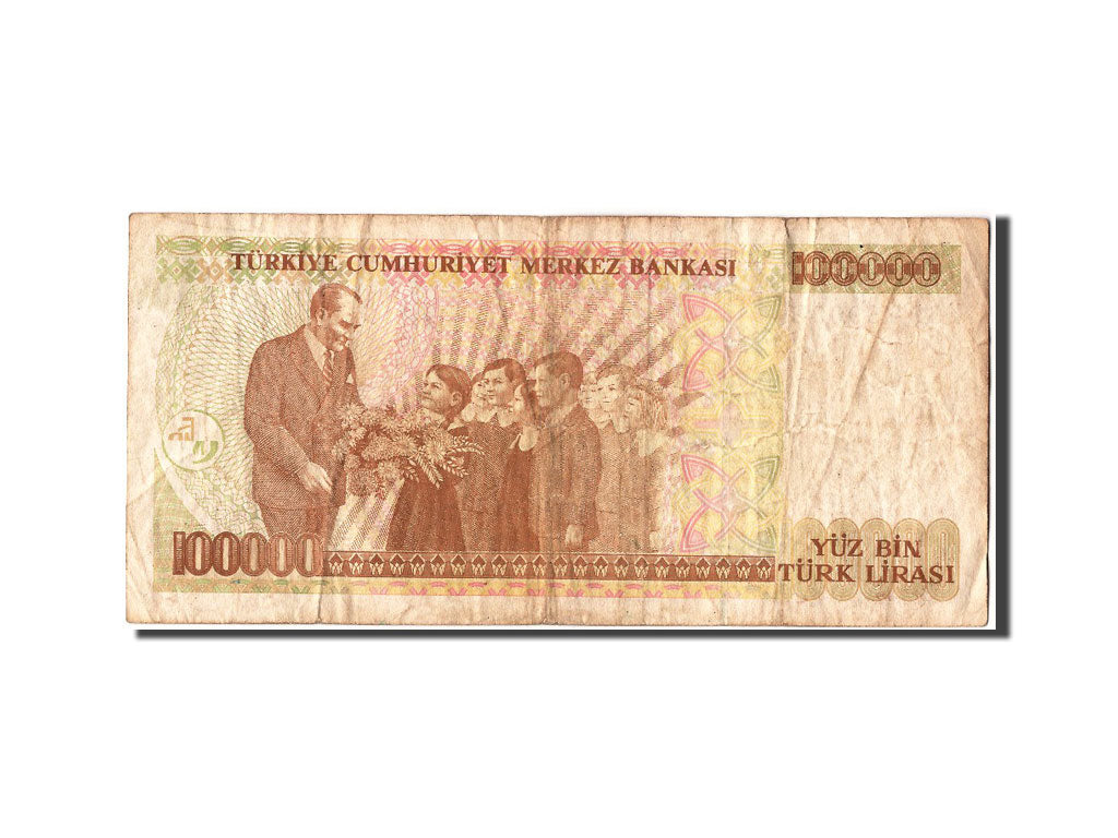 Banconote, Turchia, 100,000 Lira, 1970, MB