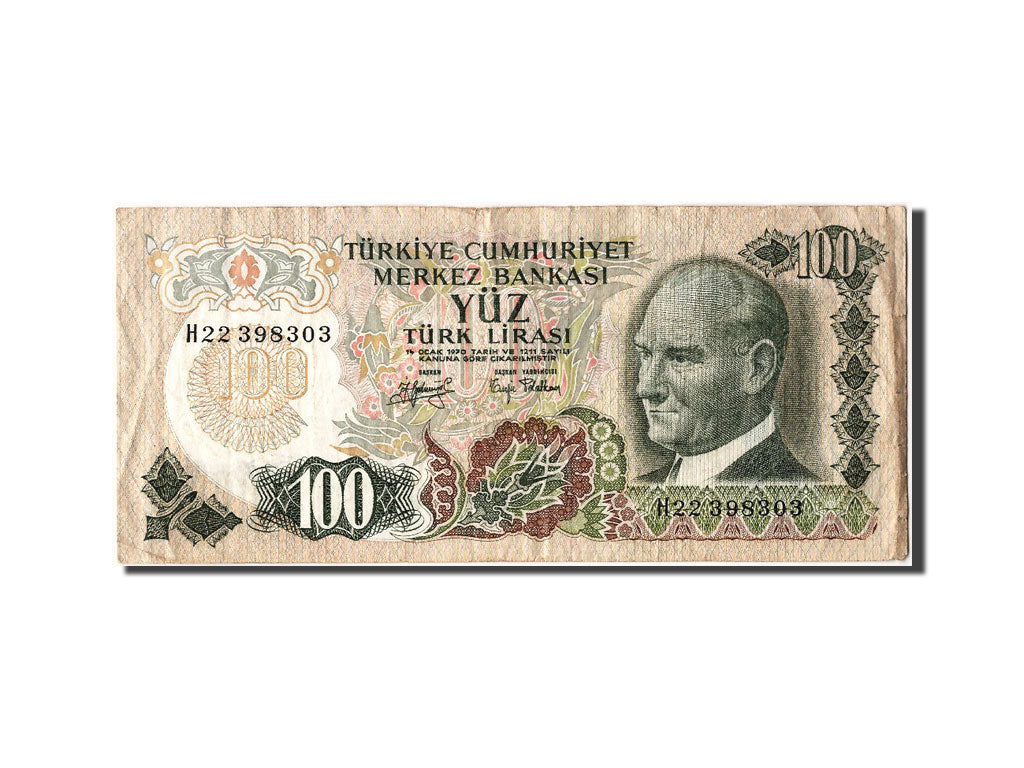 Banconote, Turchia, 100 Lira, MB+