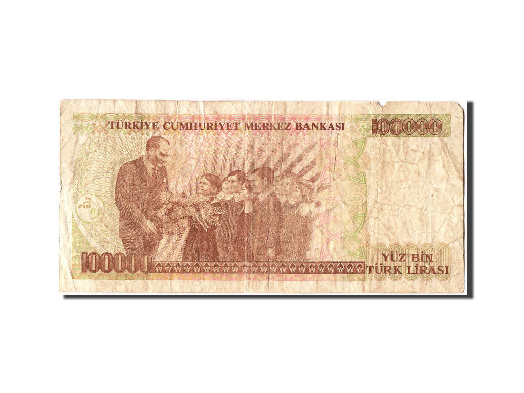 Billet, Turquie, 100,000 Lira, B+